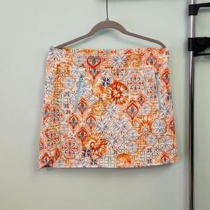 Talbots large P golf active wear skirt floral with built it shorts and pockets